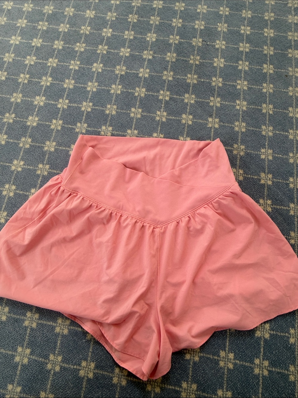 aerie Coral Pink High-Waist Athletic Shorts